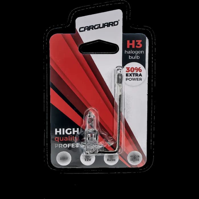Bec halogen H3 55W, +30% intensitate - CARGUARD