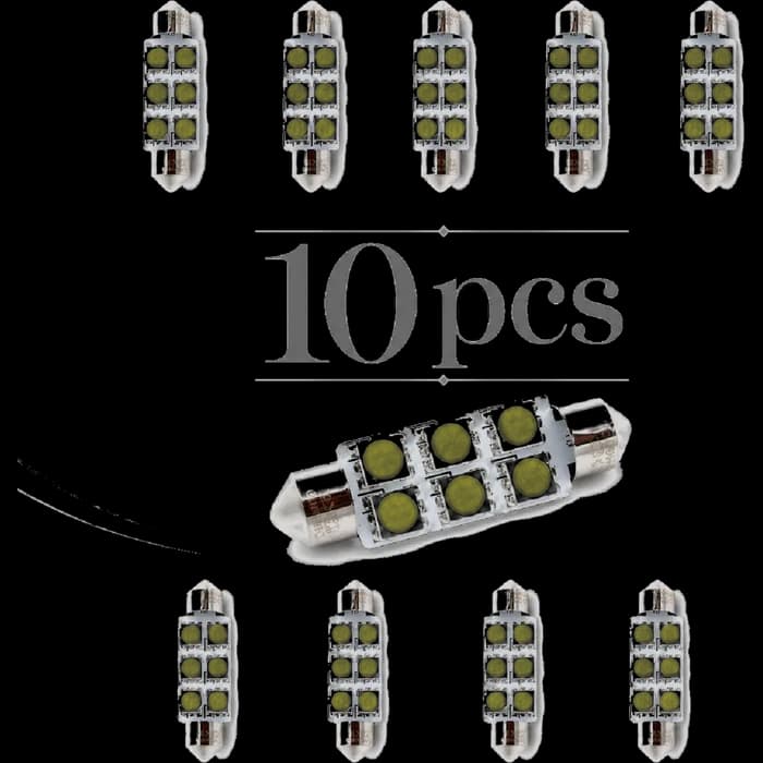 Pachet 10 Leduri auto Sofit 39mm 1.5 W Carguard