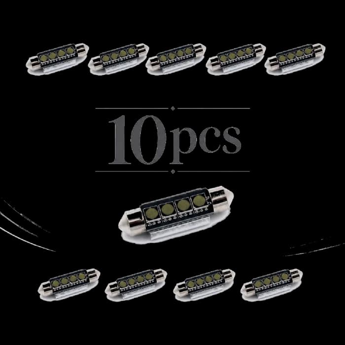 Pachet 10 Leduri auto Sofit 41mm 3W can-bus Carguard