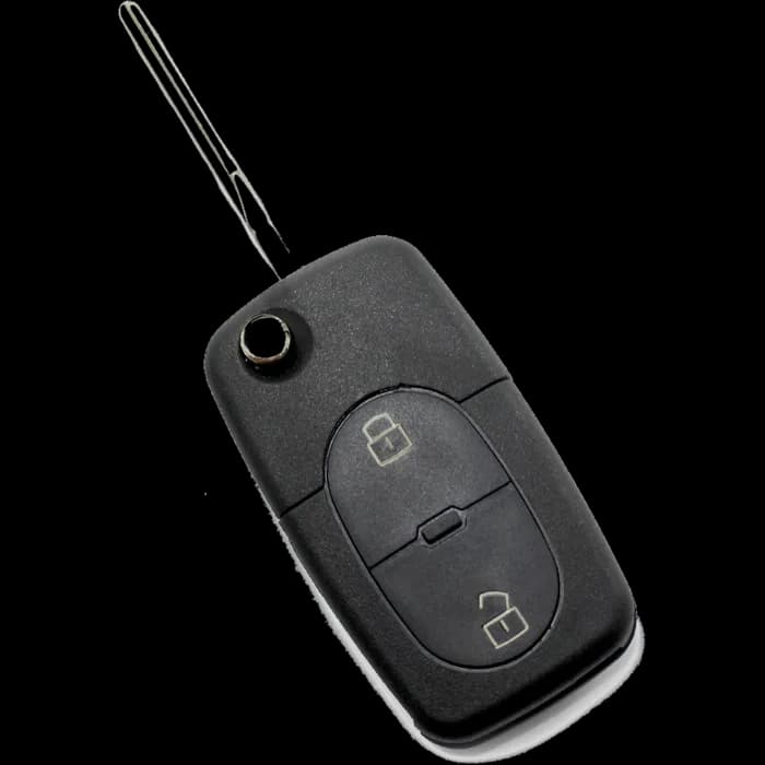 Audi - Carcasă cheie tip briceag, cu 2 butoane,  - baterie 1616 - CARGUARD