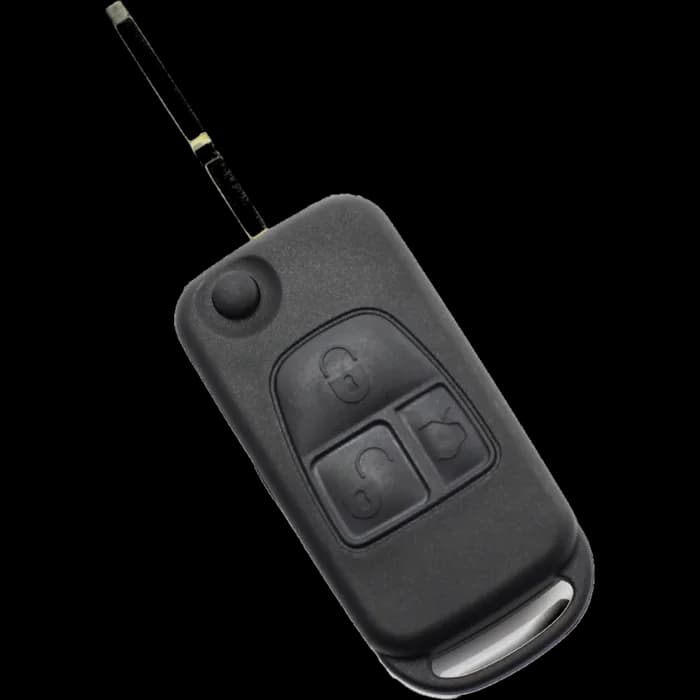 Mercedes Benz - Carcasa tip cheie briceag cu 3 butoane, lama 4 "piste"