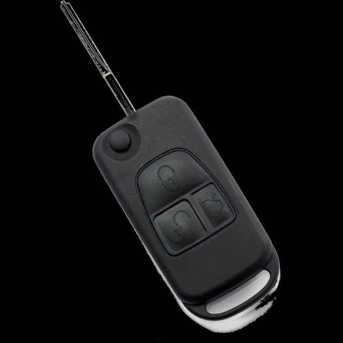 Mercedes Benz - Carcasa tip cheie briceag cu 3 butoane, lama 2 "piste"