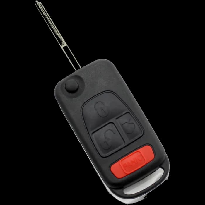 Mercedes Benz - Carcasa tip cheie briceag cu 3 butoane, buton panica, lama 2 "piste"