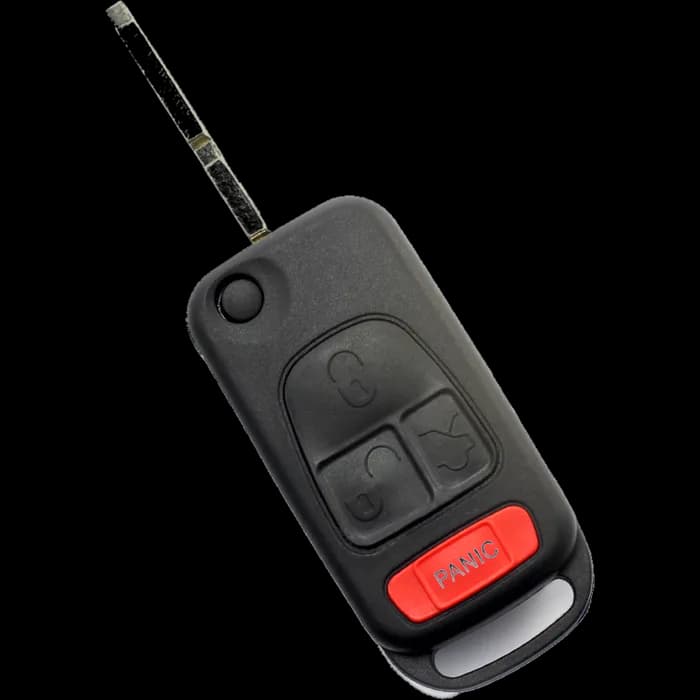 Mercedes Benz - Carcasa tip cheie briceag cu 3 butoane, buton panica, lama 4 "piste"