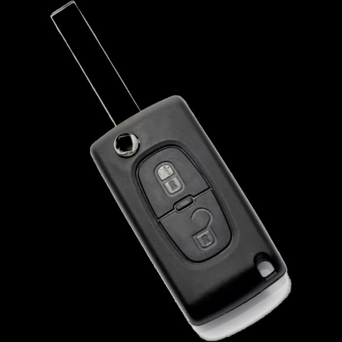 Citroen / Peugeot 307 - Carcasa tip cheie briceag cu 2 butoane, lama VA2-SH2 cu suport baterie