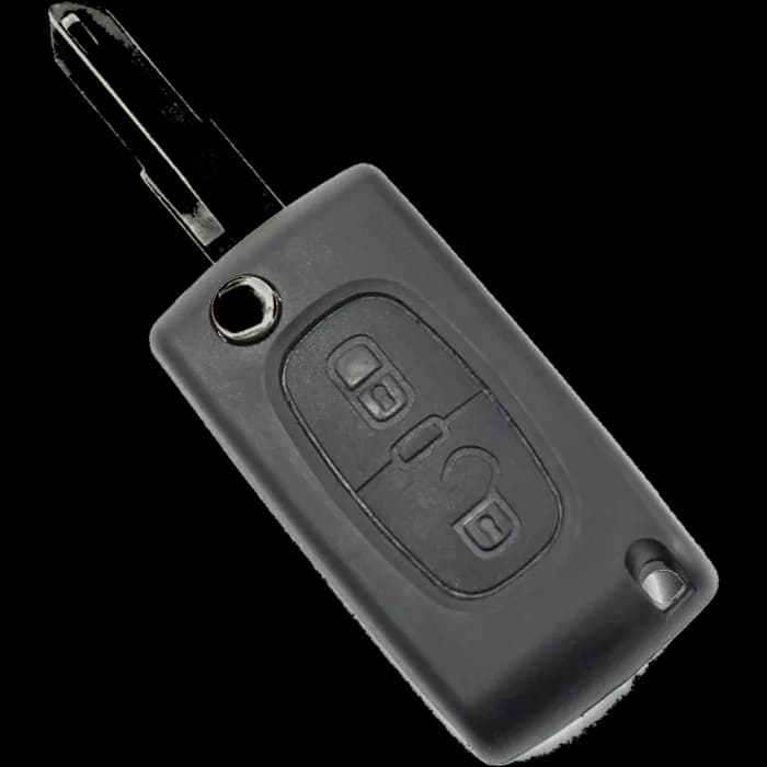 Citroen / Peugeot 206 - Carcasa tip cheie briceag cu 2 butoane si suport baterie