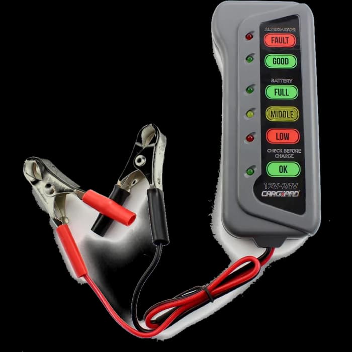 Tester pentru baterie și alternator / 12V – 24V / cu indicatori LED - CARGUARD