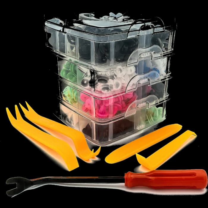 Set 470 buc cleme din plastic + 5 unelte Carguard
