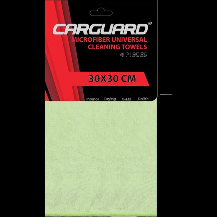 Set 4 lavete microfibră 30x30cm Carguard