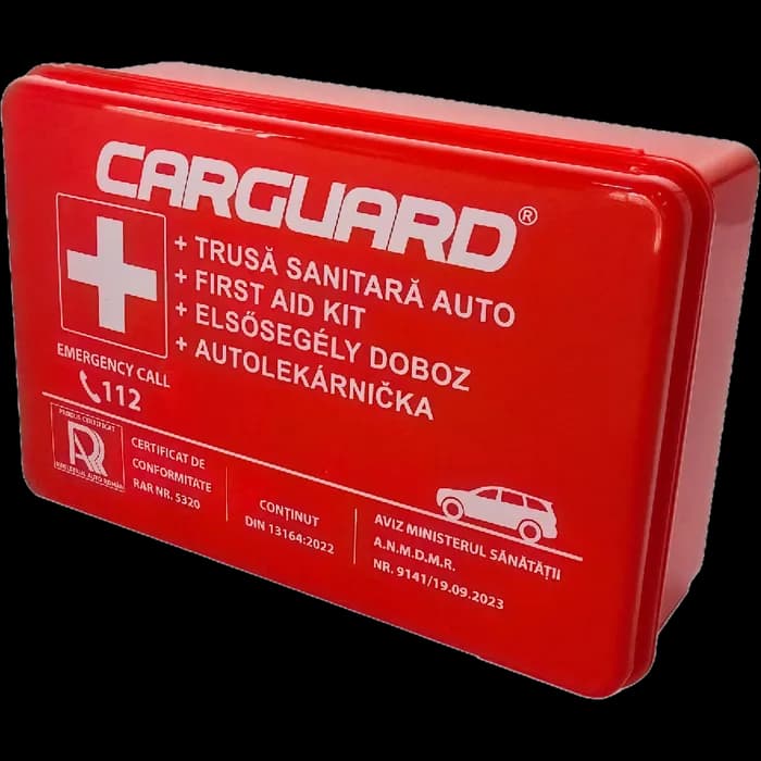 Trusă sanitară auto - Certificat R.A.R.  - CARGUARD