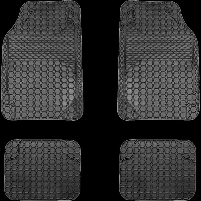 Covorașe auto universale ajustabile Carguard – 68 x 44 cm / 44 x 34 cm PVC – negru
