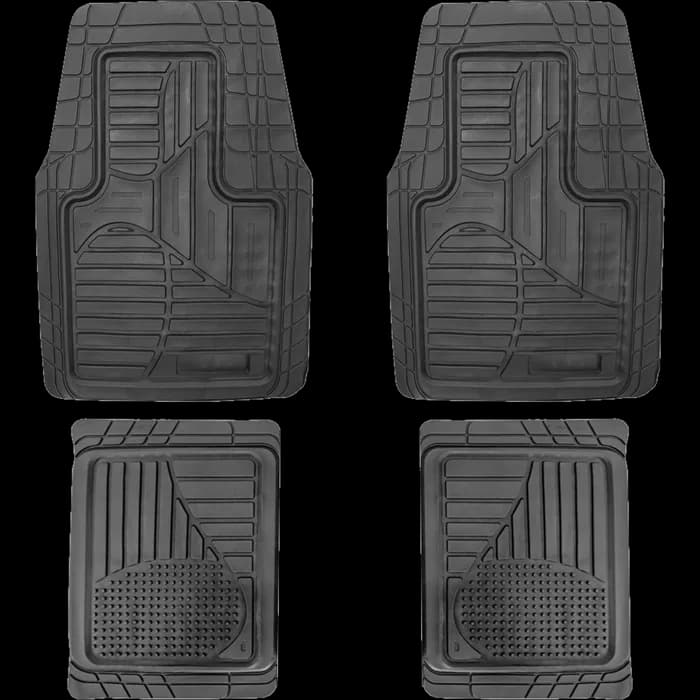 Covorașe auto universale ajustabile groase și aderente Carguard – 72 x 47 cm / 71 x 43,5 cm PVC – negru