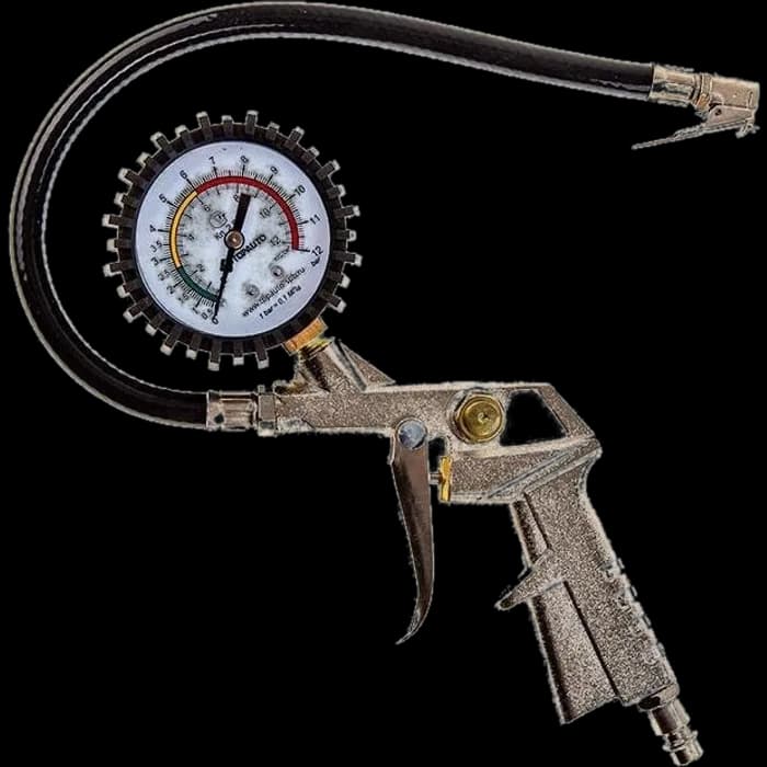 Pistol pneumatic de umflat cu manometru, presiune maximă 12 BAR, conexiune 1/4" Carguard