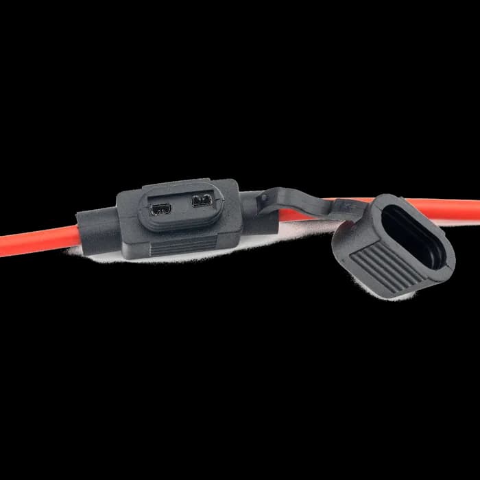 Set suport siguranță auto tip MINI (11x8.6mm) etanșe Carguard - 5 buc – cablu 22 cm cupru 1 mm² – max 15A