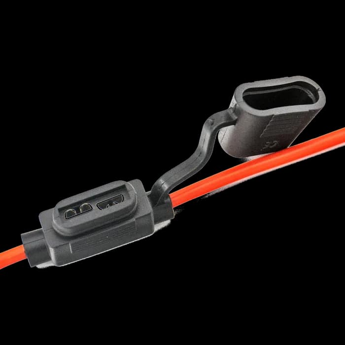 Set suport siguranță auto tip MIDI (19x13mm) etanșe Carguard - 5 buc – cablu 23 cm cupru 1 mm² – max 20A