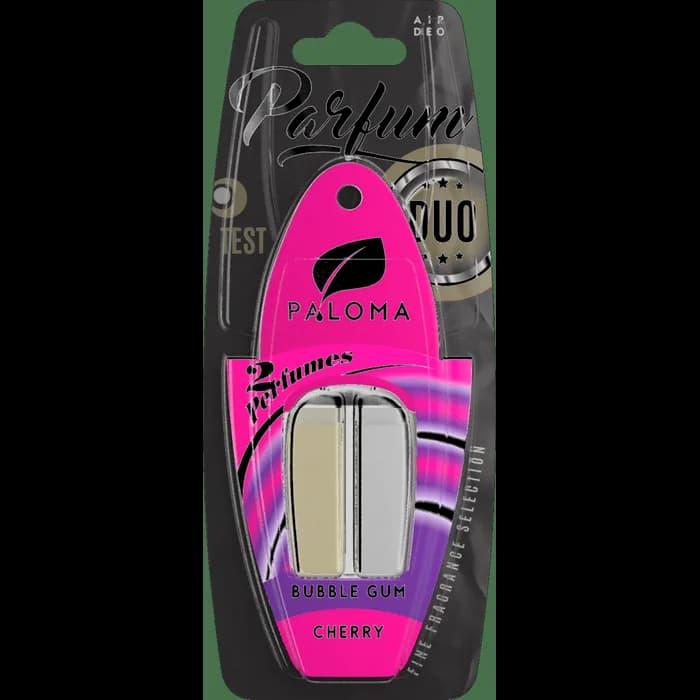 Odorizant auto Paloma Parfum DUO Cherry/Bubble Gum 2x3ml