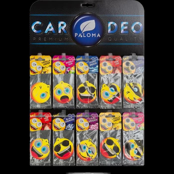Odorizant auto Paloma Emo/Smiley Display 90 buc