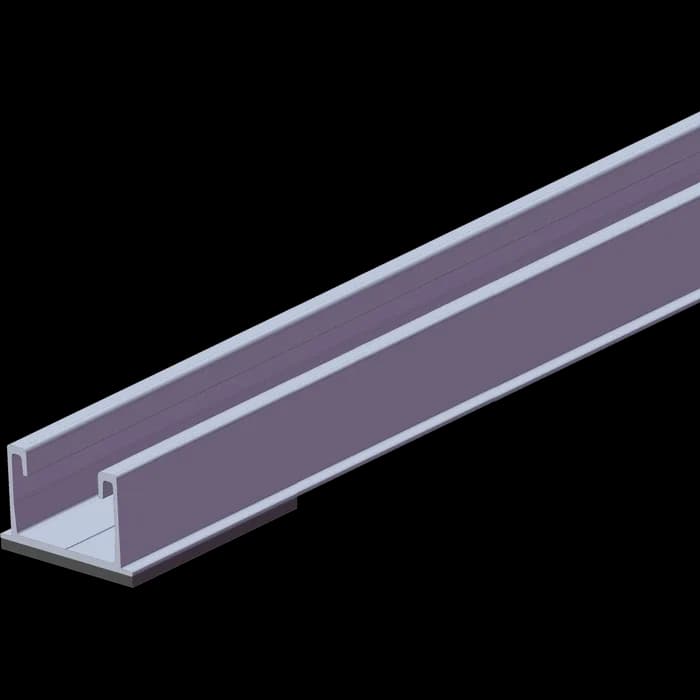 Șină Aluminiu "P" pt montaj panou fotovoltaic 350cm - Acoperis plat