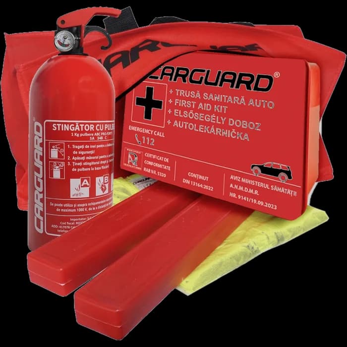 Kit siguranță auto obligatoriu R.A.R - Stingator cu Manometru